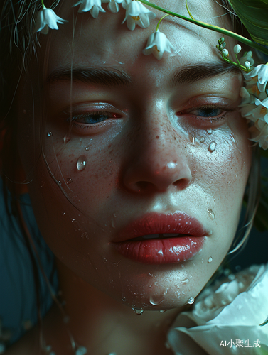 破碎感的玫瑰：失恋中的女人眼泪