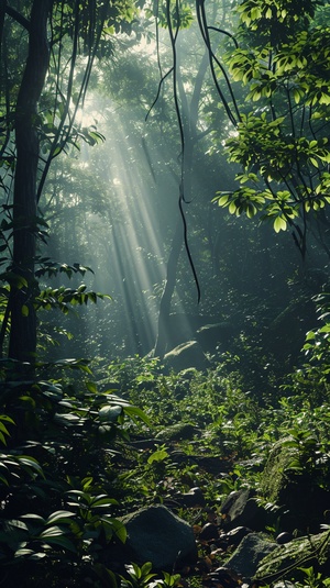 Crossing the Primeval Forest Scene