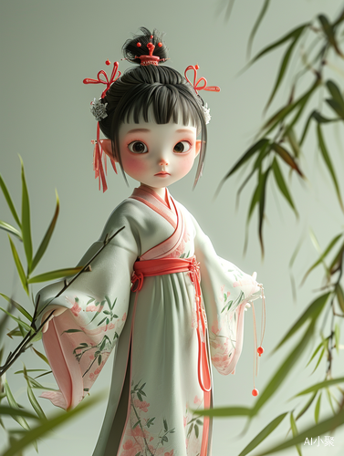 Super Cute Fairy Girl in Hanfu: Delicate Style, Bright Colors, and Ultra-Realistic Fashion