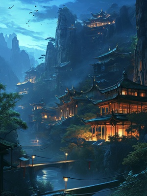 Chinese Style: Majestic Mountains and Rivers