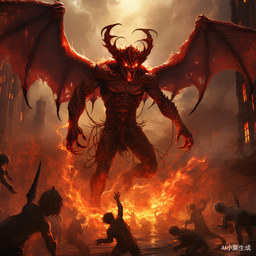 燃烧天空中，红色恶魔与人类对抗