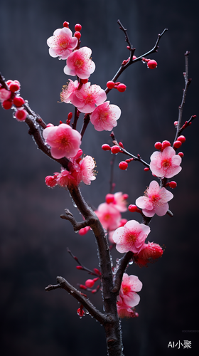 冬风暖红梅，春雨寒绿柳