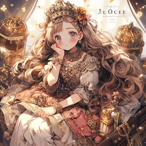 小乔，，Alchemy, 2princess, aristocrat, sitting on the golden treasure, princess skirt, jewelry, crown, lovely, beautiful, meticulous, palace, amazing! So beautiful, as beautiful as a fairy from heaven to earth. Bubble sleeves, bow decoration, jewelry,long hair, < masterpiece, > < illustration, and its detailed, > (beautiful and delicate eyes, smooth and delicate body, complex and meticulous, 8k, cg, effect of light, masterpiece,)) Angel rings, fantasies, magnificent palaces with golden walls, a