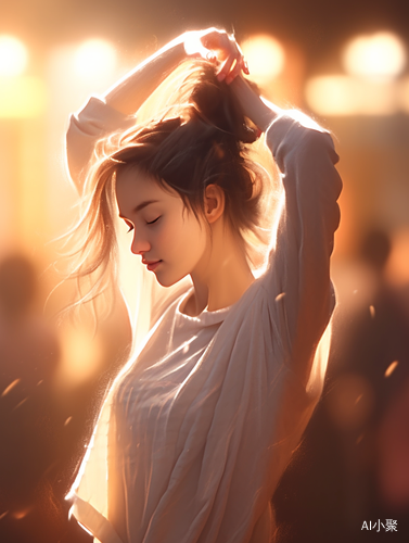 Masterpiece Portrait of Young Woman in Dancing Class