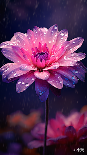 Loyalty and Purity: The Pink Transparent Flower in 8K HD AR 9:16