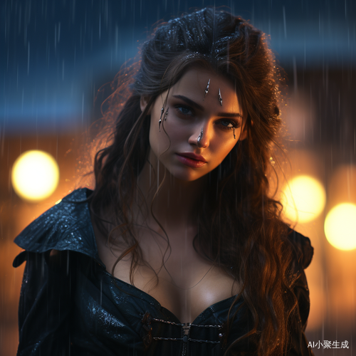 烟雾弥漫的泪雨街头