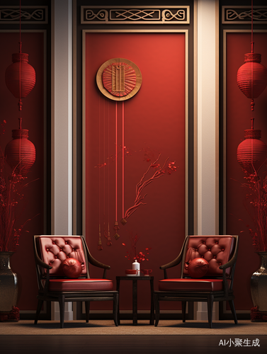 Luxurious Chinese New Year Banner with Minimalist Design