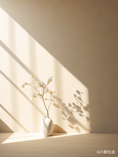 Empty space with trees in sunlight and anti-clutter minimalist designs
