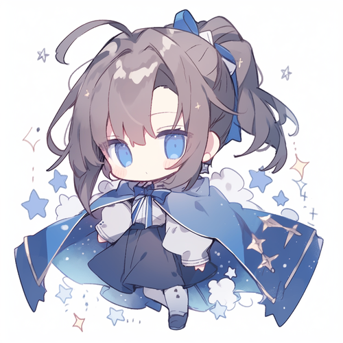 温柔可爱的小女孩喜欢星星