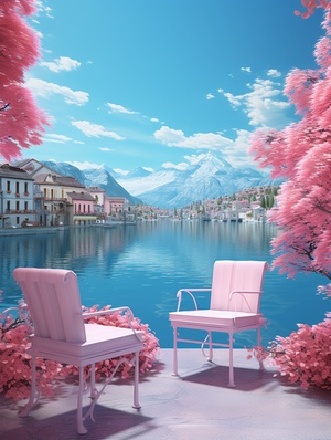 Baroque Sci-Fi: Chair, Flowers, and the Lake