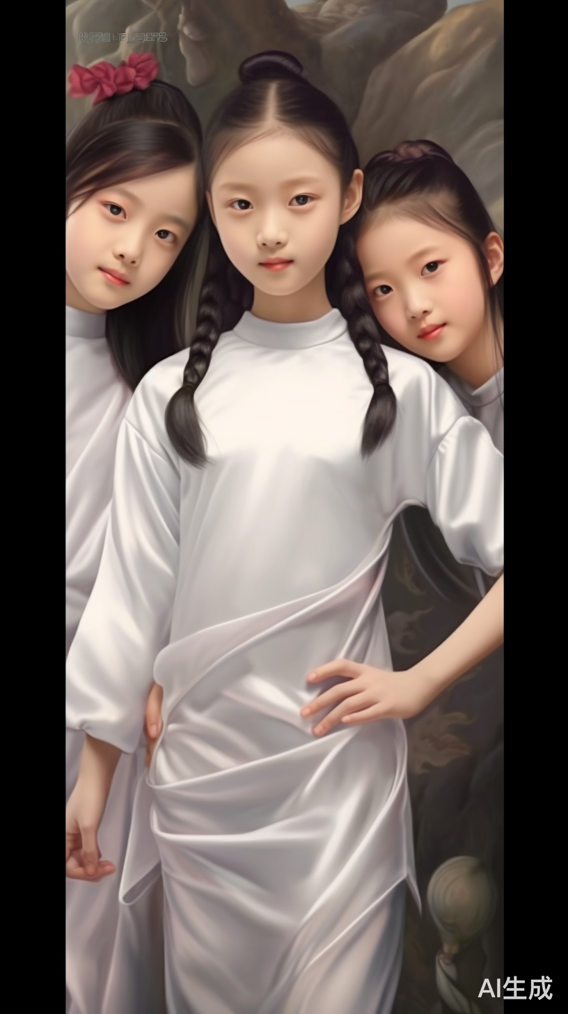 中国三个白丝小姑娘