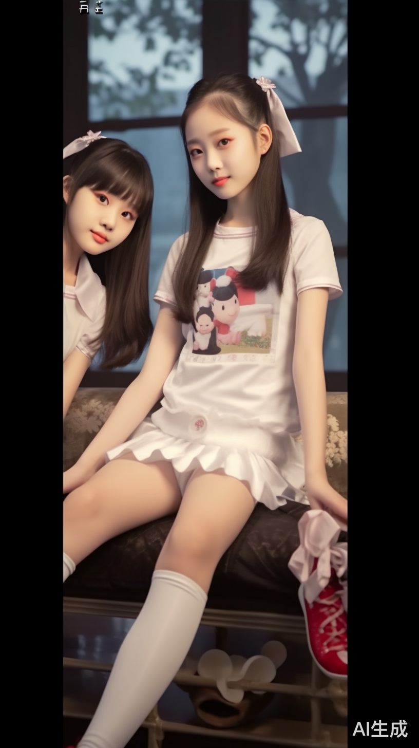 白丝中国小姑娘含情脉脉坐沙发