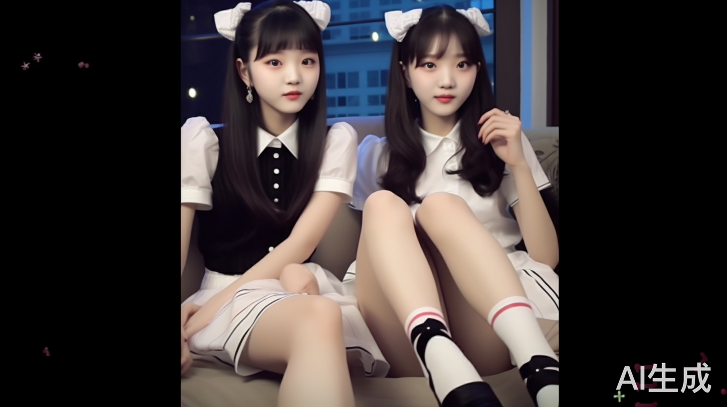 沙发上的中国小姑娘