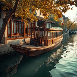 Jiangnan water town boat boat, all these have high definition picture quality. Super wide Angle and various details, sparkling, crystal clear. Hd, Photo, Photography, Soft Light, Best Quality, High Quality, High Detail, HD, Crazy Detail, Ultra HD