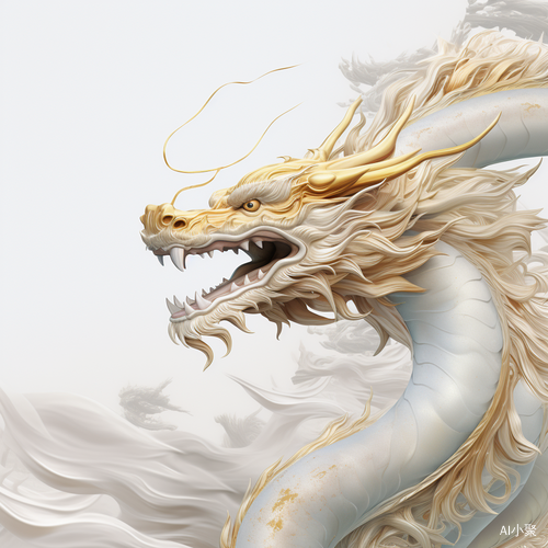 Subtle Gold Dragon: Minimalist Design for Chinese New Year