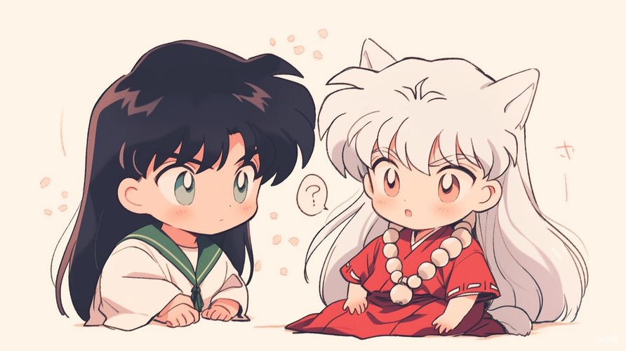 Sweet and Cute 90s Anime Style with Little Boy and Girl