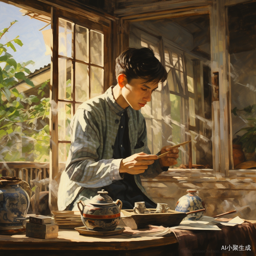 阳光下的帅哥与大叔：烟与茶的对对碰