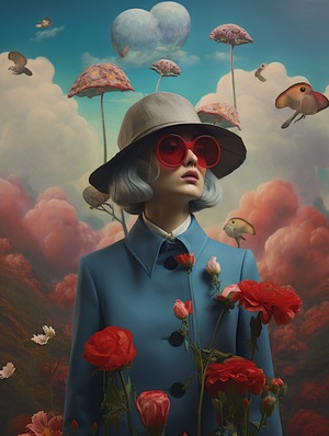 Gucci x Surrealism:Collaborating with contemporary artists influenced bySurrealism,Gucci creates a collection with unexpected uxtapositions and fantastical elements,fashion photography ar 3:4 v6.0