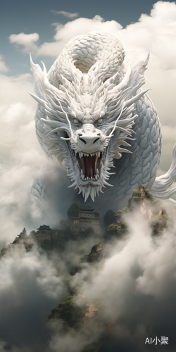 Giant Chinese Dragon: A Majestic Mythological Scene