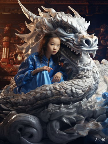 12-year-old girl rides magnificent dragon in surreal 32K HD scene