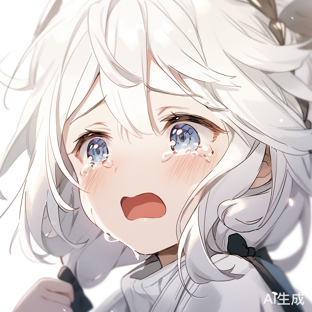 白毛小萝莉哭泣