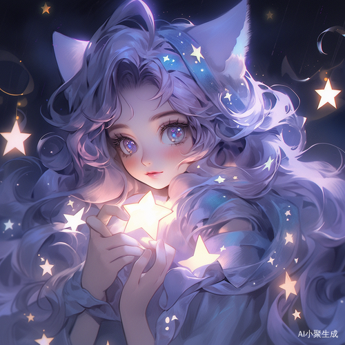 星星女孩-精致蓝发天使
