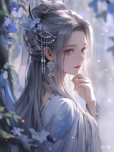 Whimsical Beauty: Anime Artwork of a Chinese Girl