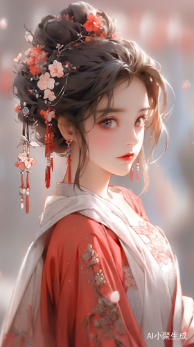 Ancient Chinese Princess in Traditional Hanfu Dress