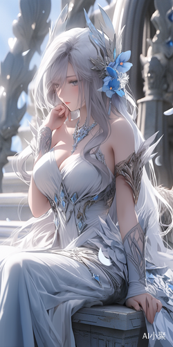 Perfect Hybrid of Ultra Instinct: The Goddess with Long White Hair