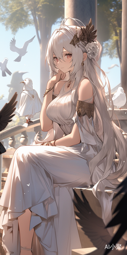 Perfect Hybrid of Ultra Instinct: The Goddess with Long White Hair