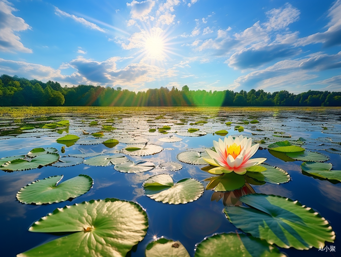 夏日早晨，莲花湖上的细节绽放