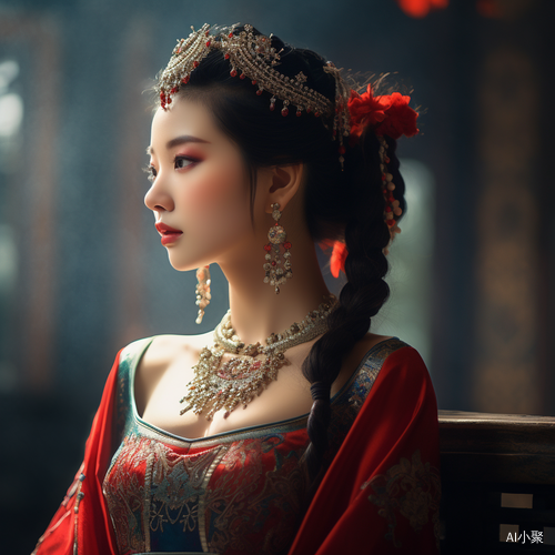 Ancient Chinese Princess in Traditional Dress