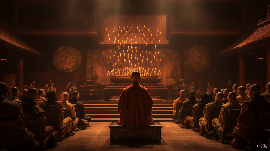 Monk's Sermon in Traditional Chinese Temple - 32K Ultra HD