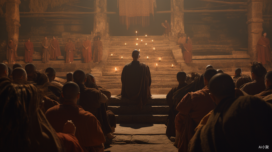 Monk's Sermon in Traditional Chinese Temple - 32K Ultra HD