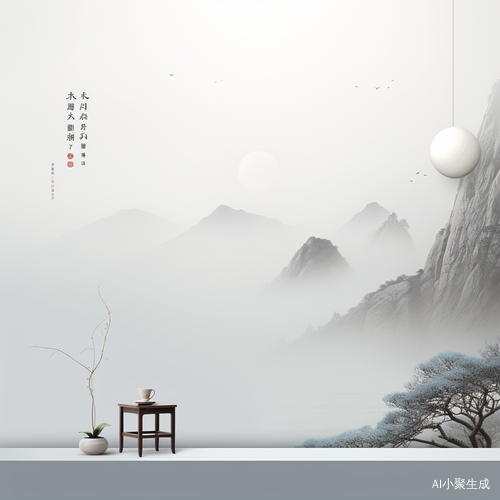 中国早晨广告海报极简主义设计