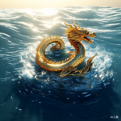 Golden Chinese Dragon: A CG Animation of Mythical Loneliness