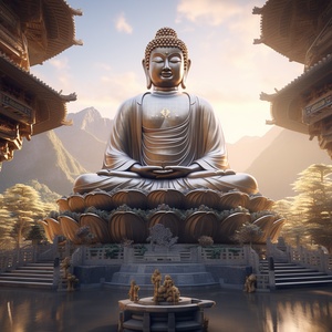 The Giant Buddha: An Ultra-Detailed 8k Masterpiece