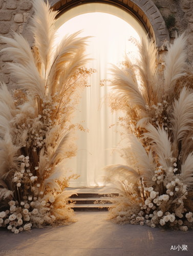 Wedding Inspiration: Olive Branches and Pampas Grass with Light Tones