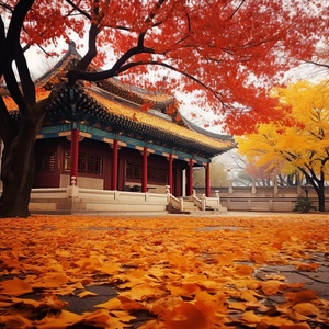 Autumn Palace Museum, like a beautiful picture scroll, showing the magnificent palace and colorful autumn leaves. In this season, everything is stained with gold. Walking in the wide courtyard, you will see the trees full of red leaves, as if in a fairyland. The ancient buildings and autumn leaves of each other, the picture is so beautiful, as if through time and space, back to the ancient royal prosperity.