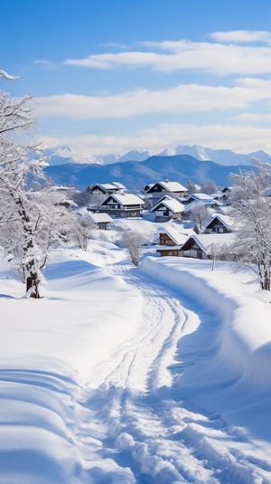 雪后乡村：宁静而神秘的白色世界