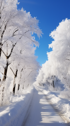 唯美的32k雪景，高清画质下的大路