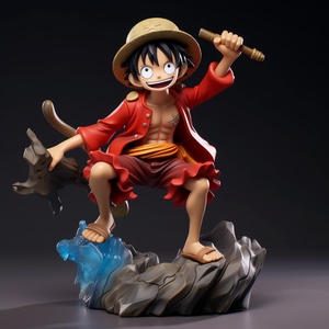 Playful Monkey D. Luffy Figure with Precise Detailing