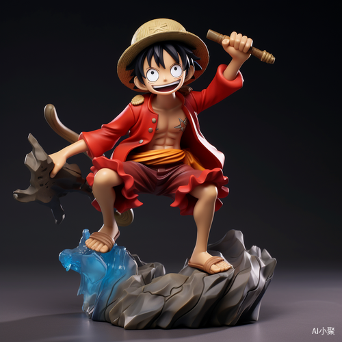 Playful Monkey D. Luffy Figure with Precise Detailing