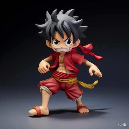 Playful Monkey D. Luffy Figure with Precise Detailing