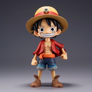 Playful Monkey D. Luffy Figure with Precise Detailing