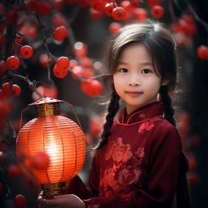 Surreal Dragon and Plum Blossoms: A Beautiful Chinese Girl in Hanfu