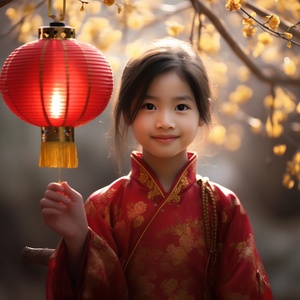 Surreal Dragon and Plum Blossoms: A Beautiful Chinese Girl in Hanfu