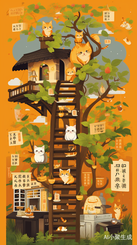 健力宝橙色海报：克隆式艺术风格的日本餐馆插画