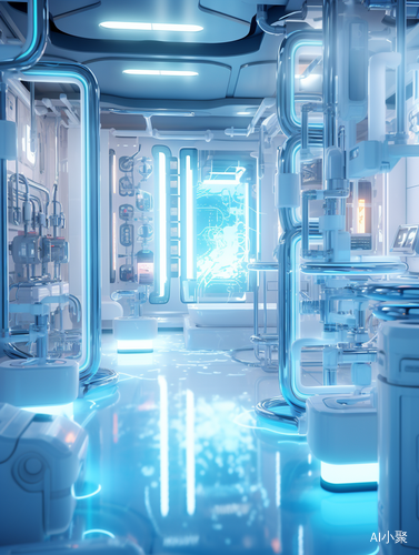 Hyper-Realistic Sci-Fi Room with Ionized Water