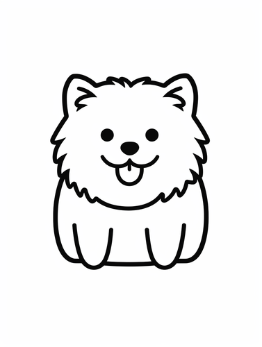 Minimalist Vector Illustration of Charming Dog